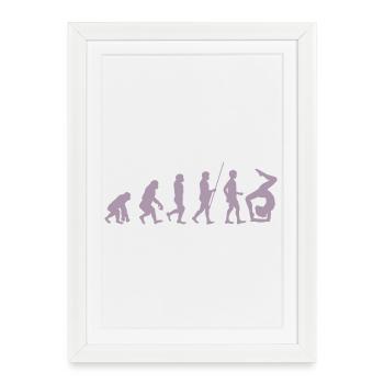 Gymnast Turner Evolution the gymnast - Framed poster (27 × 37 cm) - white - Front
