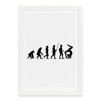 Gymnast Turner Evolution the gymnast - Framed poster (27 × 37 cm) - white - Front