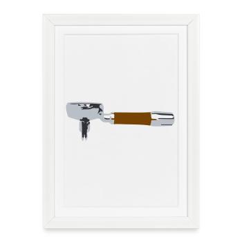 T-shirt porte-filtre Barista Cadeau Café Café - Affiche encadrée (27 × 37 cm) - blanc - Devant