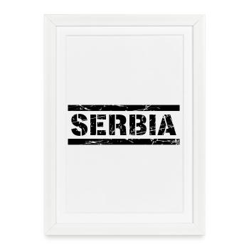 Serbie - Affiche encadrée (27 × 37 cm) - blanc - Devant