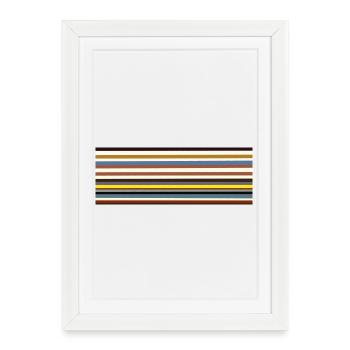 Design Classics Striped Pattern Vintage - Framed poster (27 × 37 cm) - white - Front