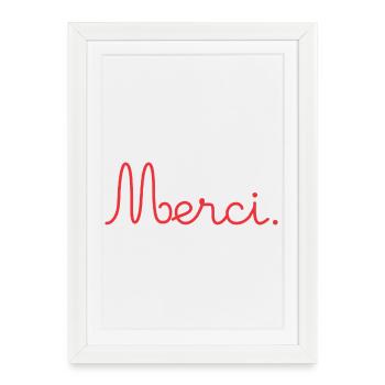 MAÎTRESSE. MERCI. MERCI MAÎTRESSE - Affiche encadrée (27 × 37 cm) - blanc - Devant