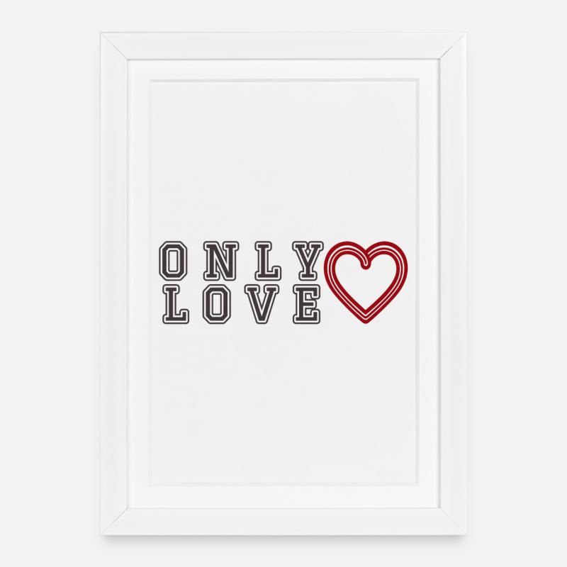 Nur L - Gerahmtes Poster (27 × 37 cm) - Weiß
