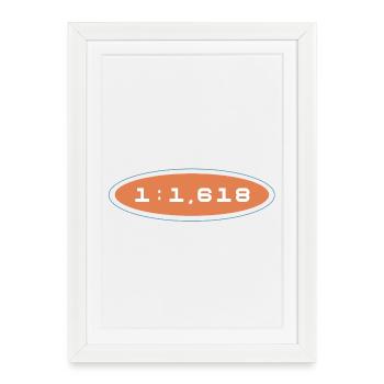 Nombre d’or - Affiche encadrée (27 × 37 cm) - blanc - Devant