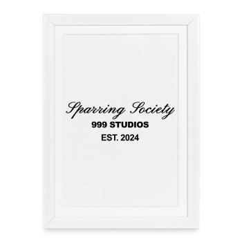 Sparring society Imprimé blanc - Affiche encadrée (27 × 37 cm) - blanc - Devant