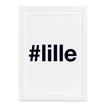 LILLE Hashtag - Affiche encadrée (27 × 37 cm) - blanc - Devant
