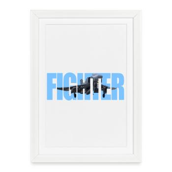 Fighter F-4 Phantom - Framed poster (27 × 37 cm) - white - Front