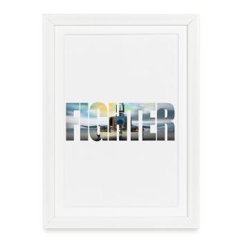 Fighter F-4 Phantom - Framed poster (27 × 37 cm) - white - Front