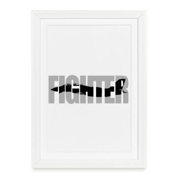 Fighter F-14 Tomcat - Framed poster (27 × 37 cm) - white - Front