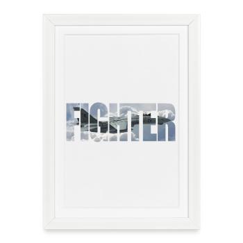 Fighter F-14 Tomcat - Framed poster (27 × 37 cm) - white - Front