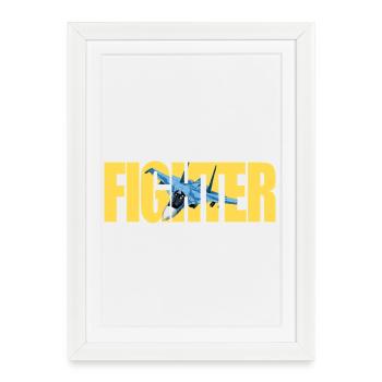 Fighter Su-34 - Framed poster (27 × 37 cm) - white - Front