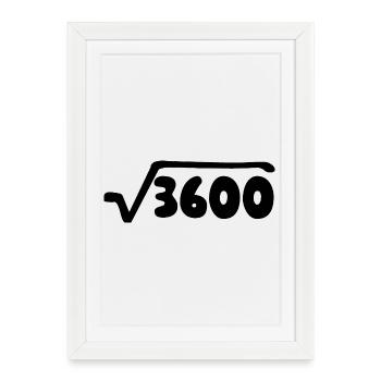 60e anniversaire - Anniversaire - Affiche encadrée (27 × 37 cm) - blanc - Devant