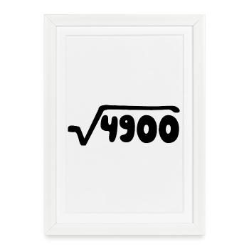70e anniversaire - Anniversaire - Affiche encadrée (27 × 37 cm) - blanc - Devant