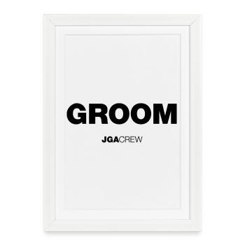 Enterrement de vie de garçon : Team groom (enterrement de vie de garçon) - Affiche encadrée (27 × 37 cm) - blanc - Devant