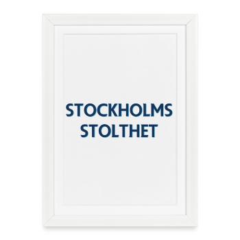 Design de la fierté de Stockholm - Affiche encadrée (27 × 37 cm) - blanc - Devant