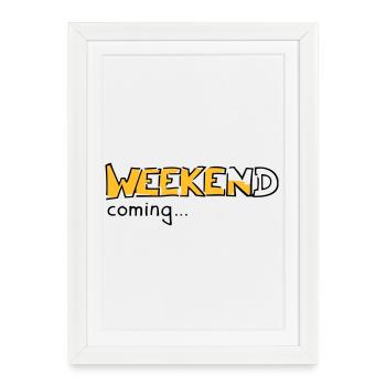 Weekend - Framed poster (27 × 37 cm) - white - Front