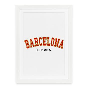 Barcelona_Est_2005 - Affiche encadrée (27 × 37 cm) - blanc - Devant