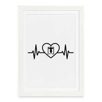 Heart Street Workout - Framed poster (27 × 37 cm) - white - Front