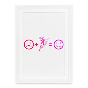 Inspiration cool pour le handball pour femmes - Affiche encadrée (27 × 37 cm) - blanc - Devant