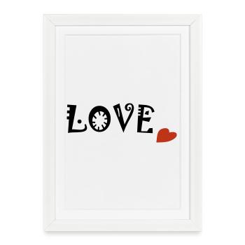 Love - Framed poster (27 × 37 cm) - white - Front