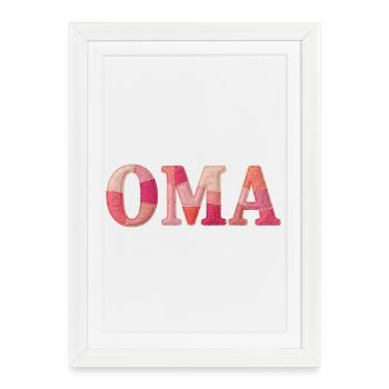 OMA Cozy Patchwork Statement Gift - Framed poster (27 × 37 cm) - white - Front