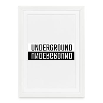 Background double font - Framed poster (27 × 37 cm) - white - Front