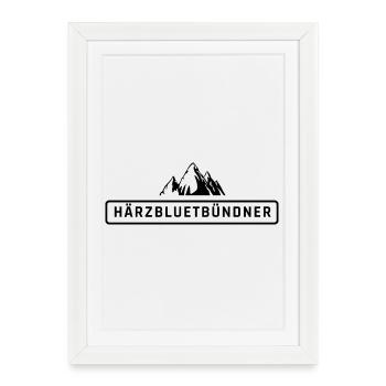 Härzbluetbündner, fier natif des Grisons - Affiche encadrée (27 × 37 cm) - blanc - Devant