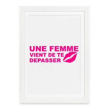 Depasser  - Affiche encadrée (27 × 37 cm) - blanc - Devant