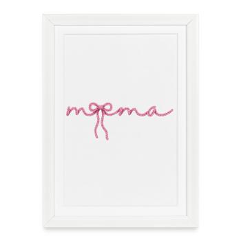 Maman Bow - Affiche encadrée (27 × 37 cm) - blanc - Devant