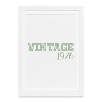 50 Years 1976 Vintage Retro Birthday Gift - Framed poster (27 × 37 cm) - white - Front