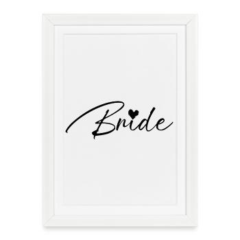 Mariée - Affiche encadrée (27 × 37 cm) - blanc - Devant