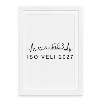 Je vais devenir un grand frère 2027 Heartbeat Finnish - Affiche encadrée (27 × 37 cm) - blanc - Devant