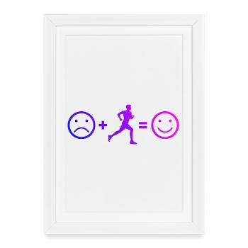 Gift idea for a running with running - Framed poster (27 × 37 cm) - white - Front