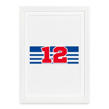 Number 12 France - Framed poster (27 × 37 cm) - white - Front