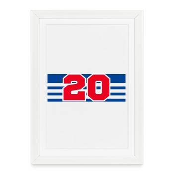 Number 20 France - Framed poster (27 × 37 cm) - white - Front