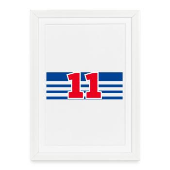 Number 11 France - Framed poster (27 × 37 cm) - white - Front