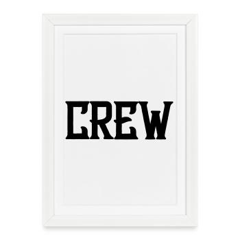 crew_schrift - Framed poster (27 × 37 cm) - white - Front
