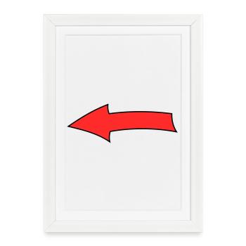 Arc à flèches - Affiche encadrée (27 × 37 cm) - blanc - Devant