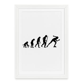 Changes in line speed skating - Framed poster (27 × 37 cm) - white - Front