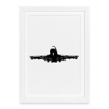 747 - Gerahmtes Poster (27 × 37 cm) - Weiß - Vorne