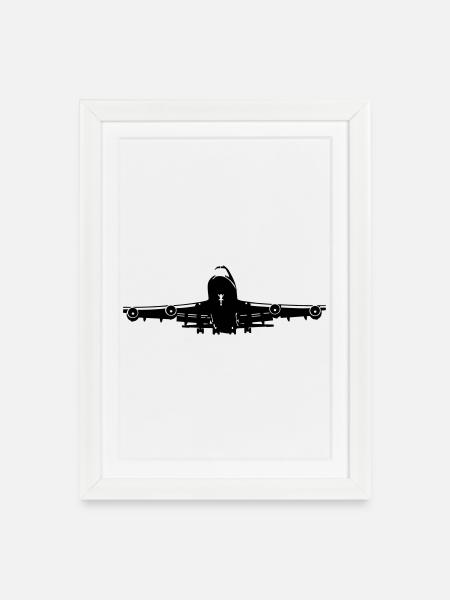747 - Gerahmtes Poster (27 × 37 cm) - Weiß