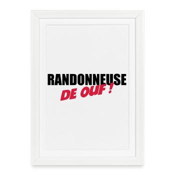 Randonneuse de ouf ! - Affiche encadrée (27 × 37 cm) - blanc - Devant