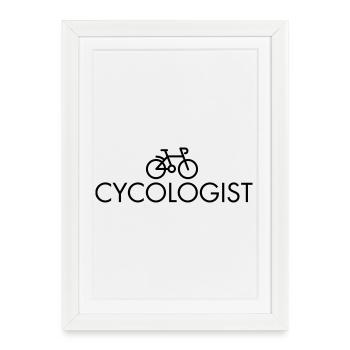 Cycologist - Affiche encadrée (27 × 37 cm) - blanc - Devant