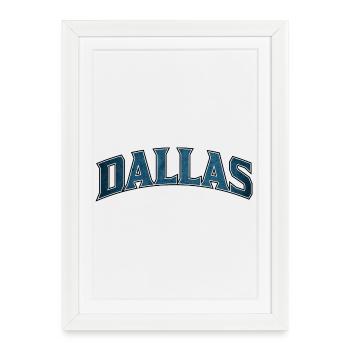Dallas Arc Blue Vintage - Affiche encadrée (27 × 37 cm) - blanc - Devant
