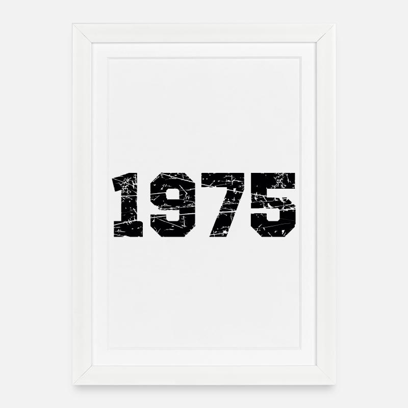 1975 - Gerahmtes Poster (27 × 37 cm) - Weiß