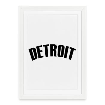 Chemise de Détroit - Affiche encadrée (27 × 37 cm) - blanc - Devant