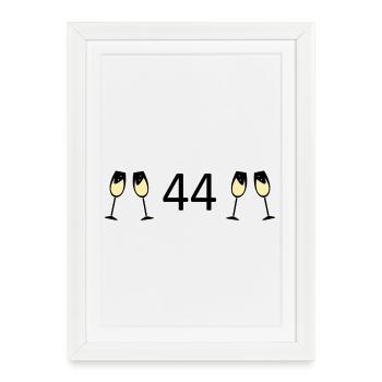 44th Birthday 44 Years Anniversary 44 Years Number 44 - Framed poster (27 × 37 cm) - white - Front