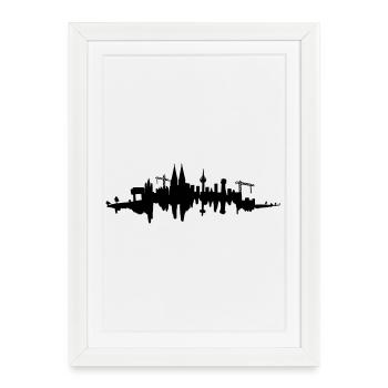 Cologne skyline - Framed poster (27 × 37 cm) - white - Front