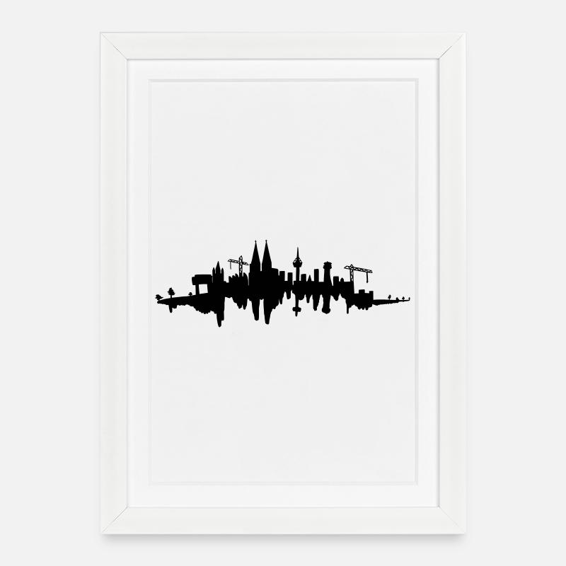 Horizon de Cologne - Affiche encadrée (27 × 37 cm) - blanc