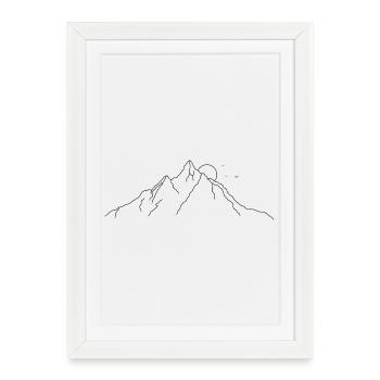 mountain - Framed poster (27 × 37 cm) - white - Front